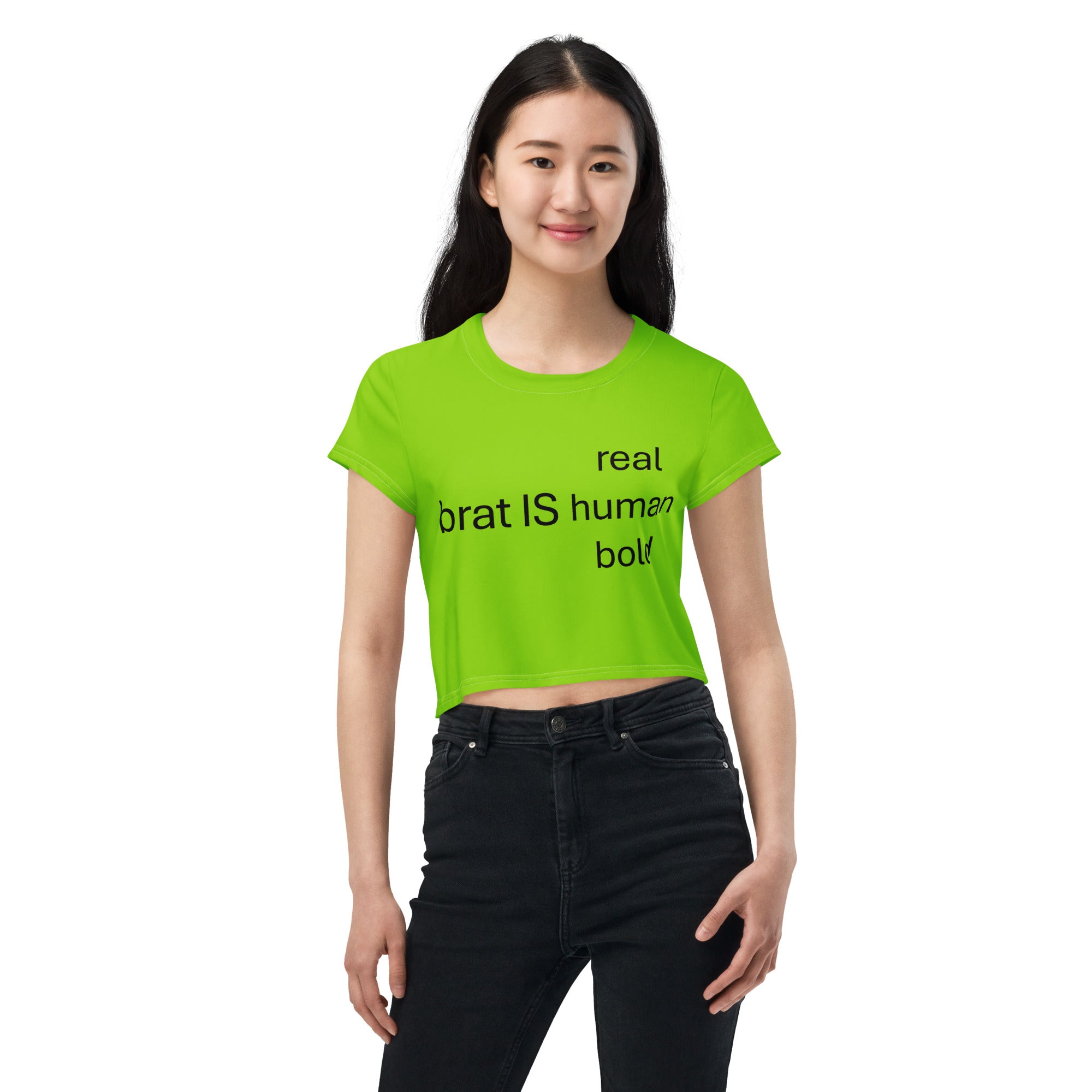 brat-green-crop-top-women-brat-is-real-fitness-top-streetwear-party-top-wickedyo_1 4
